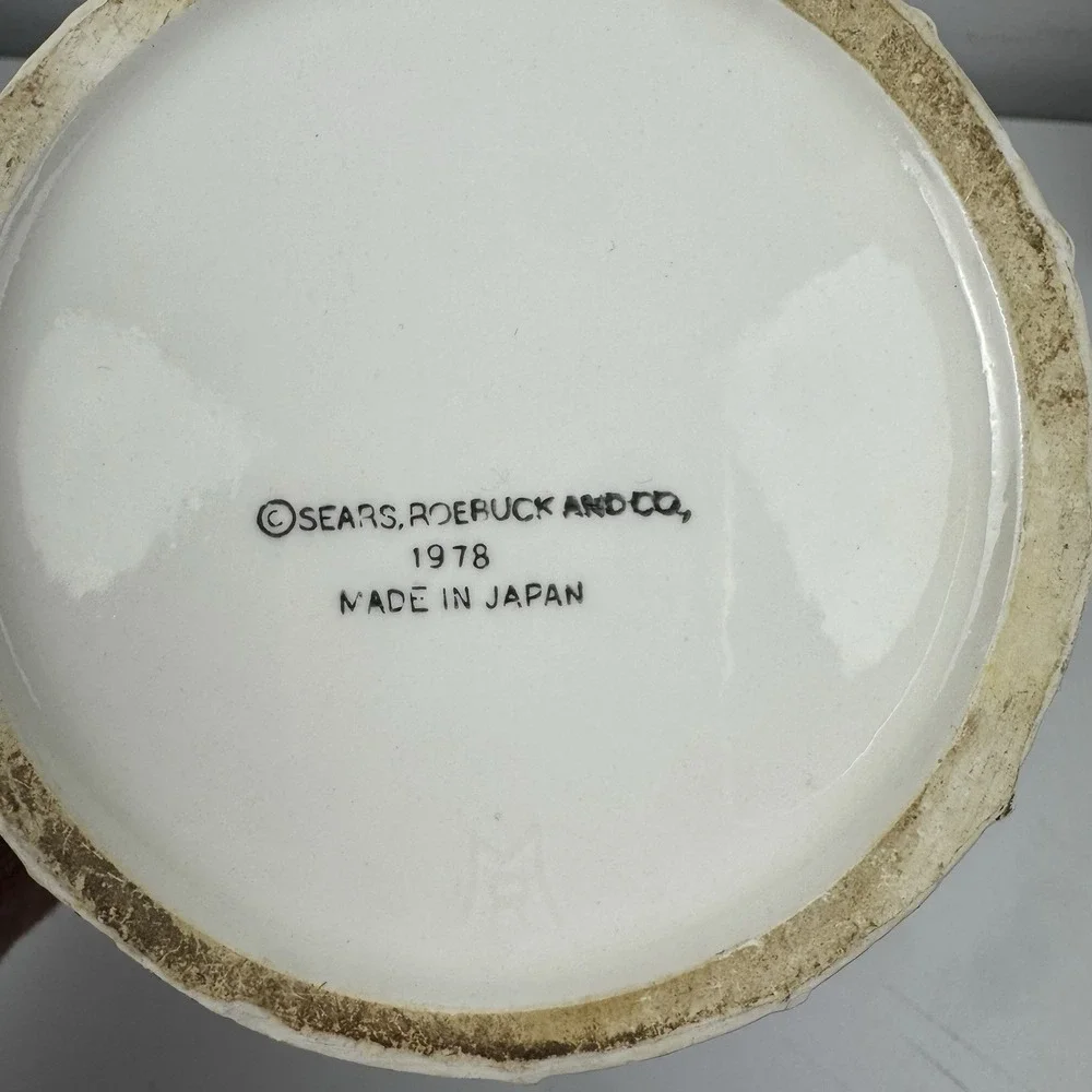 Vtg 1978‎ Sears Pioneer Woman Ceramic Jar Japan Country Decor